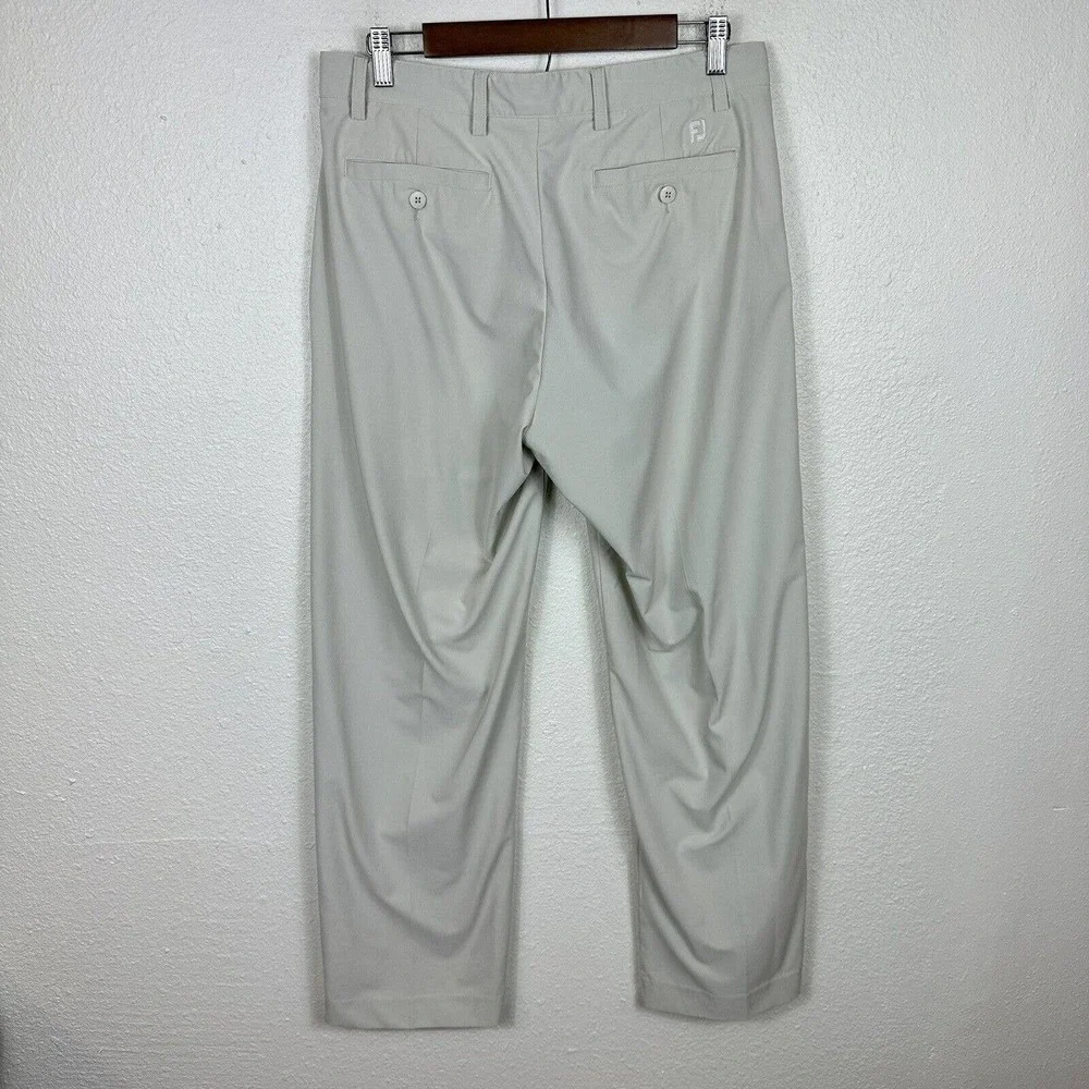FootJoy 32Wx30L Polyester/Spandex Blend Men’s Golf Chino Pants White - Picture 2 of 9